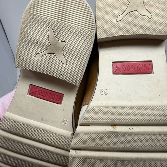 Vintage PIKOLINOS Womens Leather Oxford Shoes With Perforated Detail Sz 39 8.5 - Picture 9 of 11